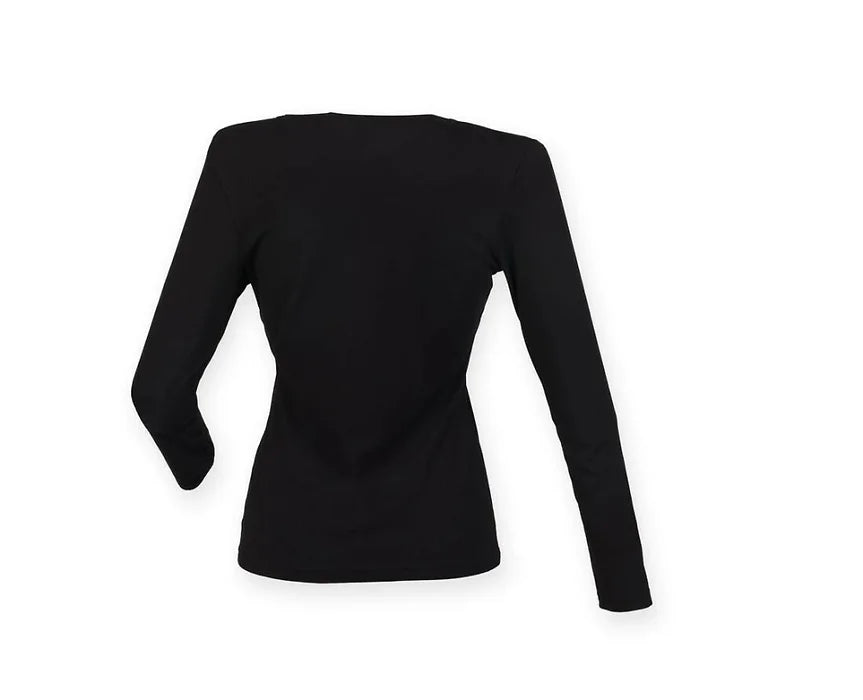 langärmliges Stretch-T-Shirt im Skinny Fit für Damen