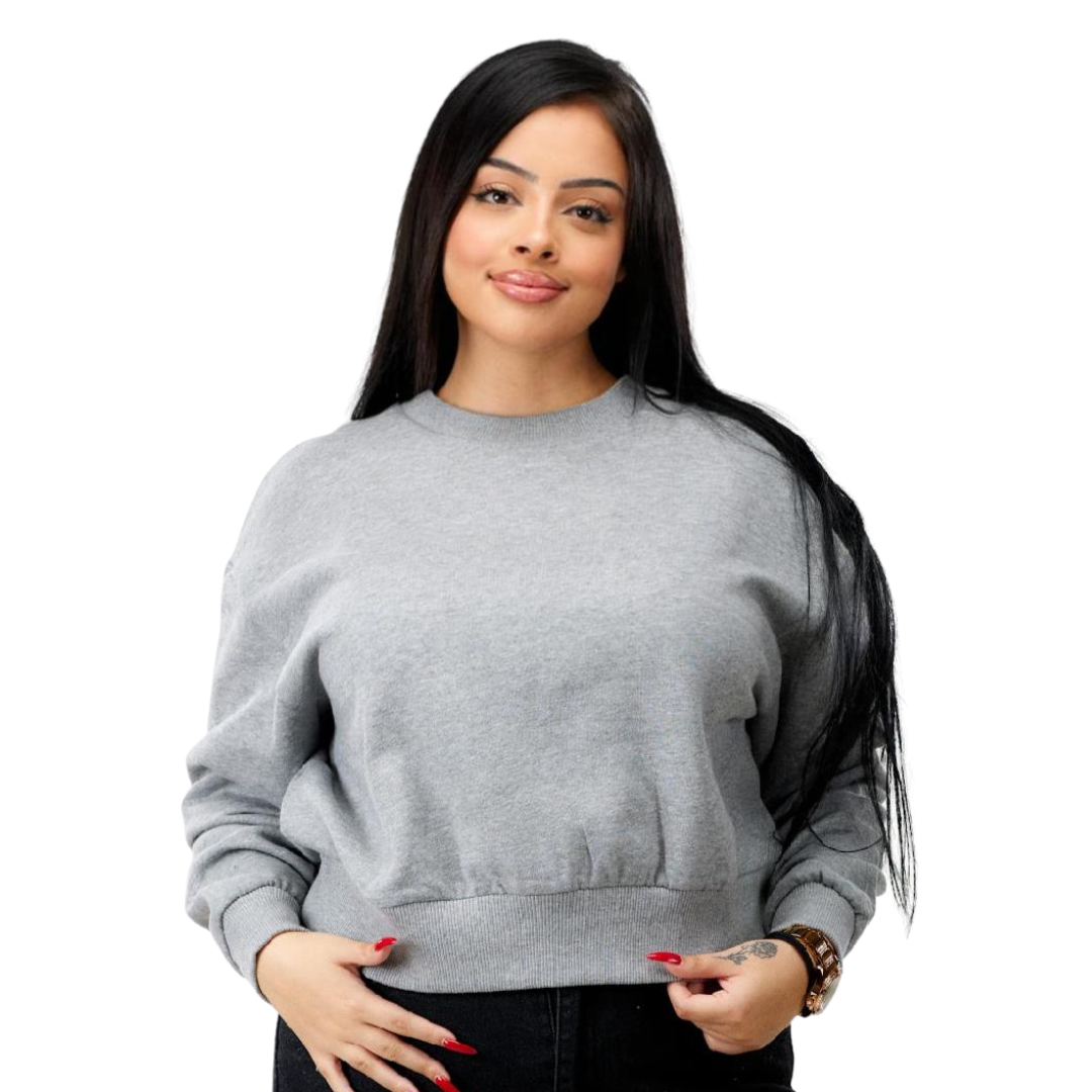 9 Womens Heavy Crop Sweat