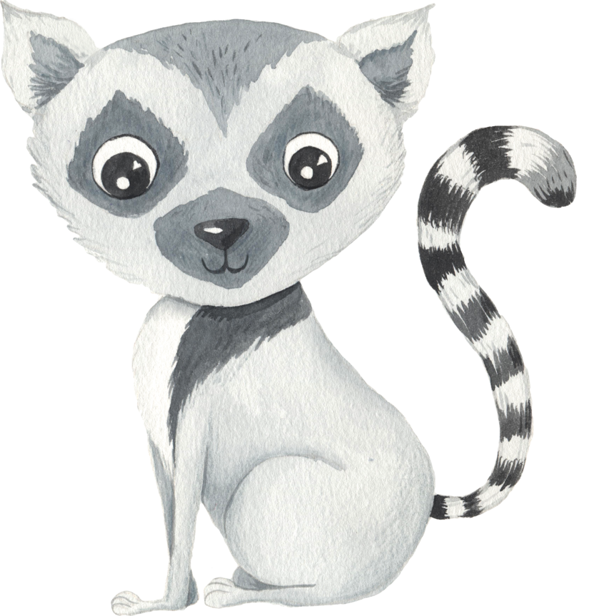 LEMUR AQUARELL